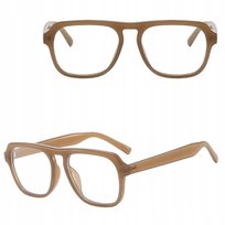 Okulary Zerówki do KOMPUTERA TV Smartfon BLUE LIGHT brązowe STYLION