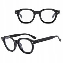 Okulary Zerówki do KOMPUTERA TV Smartfon BLUE LIGHT Czarne STYLION Unisex