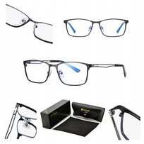 Okulary Zerówki Męskie Filtr Blue Light komputera