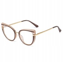 Okulary Zerówki Z Filtrem Blue Light Do Komputera Ochronne Damskie Kocie +