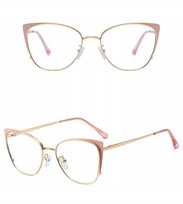 OKULARY ZERÓWKI Z FILTREM BLUE LIGHT DO KOMPUTERA OCHRONNE DAMSKIE KOCIE +