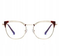 Okulary Zerówki Z Filtrem Blue Light Do Komputera Ochronne Damskie Kocie +