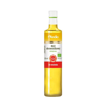 Olandia, Ekologiczny olej słonecznikowy do smażenia tłoczony na zimno Bio, 500 ml - Olandia