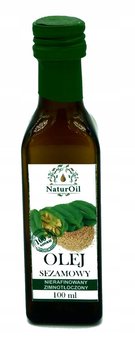 Olej sezamowy z sezamu białego 100ml NaturOil - Naturini