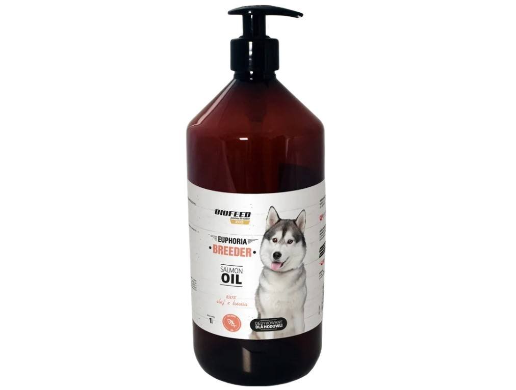 OLEJ Z ŁOSOSIA DLA PSA 1L SALMON OIL RYBNY OMEGA-3 1000ML - Biofeed ...