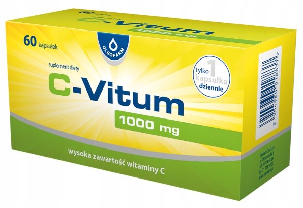 Zdjęcia - Witaminy i składniki mineralne Suplement diety, Oleofarm, C-Vitum, Witamina C 1000 mg odporność, x60