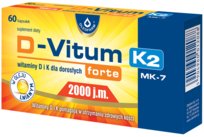 Oleofarm, D-Vitum Forte 2000 j.m. K2 MK-7, Suplement diety, 60 kaps. Oleofarm