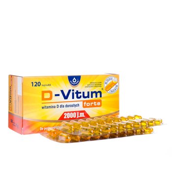 Oleofarm, D-Vitum Forte 2000, Suplement diety, 120 kaps. - Oleofarm