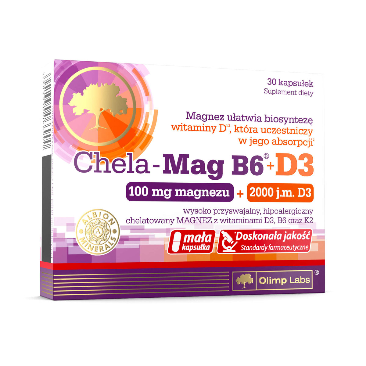 Фото - Вітаміни й мінерали Suplement diety, Olimp Chela-Mag B6® + D3 - 30 Kapsułek