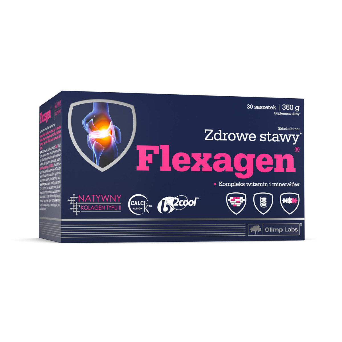 Фото - Вітаміни й мінерали Olimp Suplement diety,  Flexagen® - 30 Saszetek - Malina 