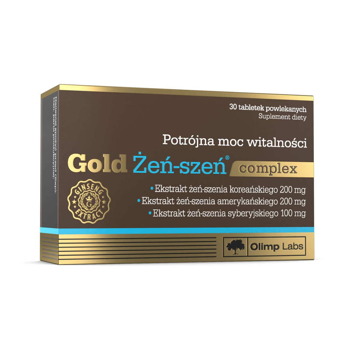 Zdjęcia - Witaminy i składniki mineralne Olimp Suplement diety,  Gold Żeń-szeń complex - 30 Tabletek 