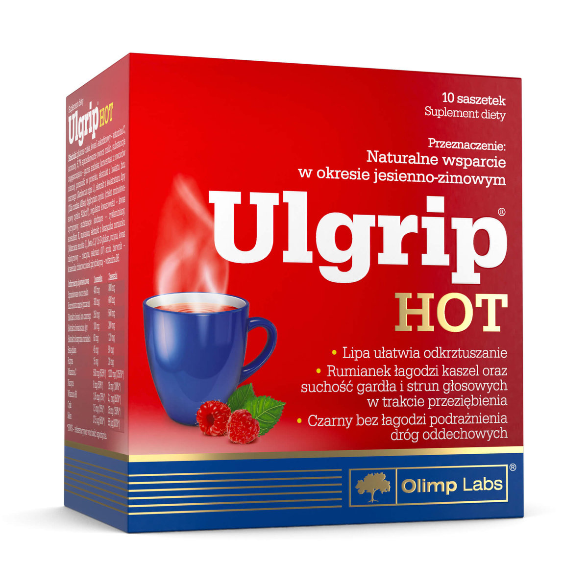 Фото - Вітаміни й мінерали Olimp Suplement diety,  Ulgrip® Junior - 10 Saszetek - Malina 