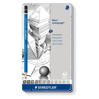 Ołówek Mars Lumograph, sześciokątny, 12 sztuk - Staedtler