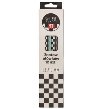 Ołówek Z Gumką Hb, Square It!, Blister, 12 Sztuk - Empik