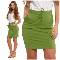 Ołówkowa SPÓDNICA Damska Spódniczka Dresowa z Kieszeniami Wiązana MORAJ XS