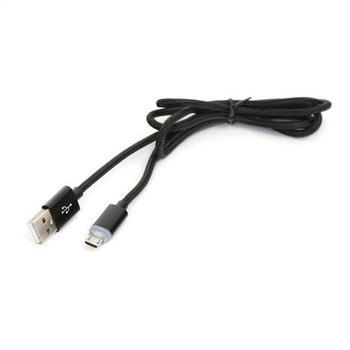 OMEGA CROTALUS USB 2.0 CABLE microUSB for smartphones, tablets LED PLUG 1M BLACK [43461] - Omega