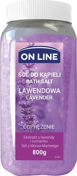 On Line, odprężająca sól do kąpieli Lawenda, 800 g - On Line