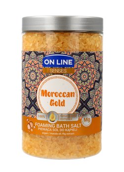 On Line, Senses, pieniąca sól do kąpieli Moroccan Gold, 480 g - On Line