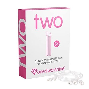 One:two:shine 3 X Wąż Zapasowy Do Irygatora Jamy Ustnej Two | Zapasowy Przewód Doprowadzający Wodę 60 Cm W Ekonomicznym Opakowaniu 3 Szt - Inny producent