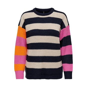 Only sweter w kolorowe paski M - ONLY
