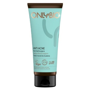 OnlyBio, Anti Acne normalizująca pasta złuszczająca Pestki moreli & Szałwia, 75ml - ONLYBIO