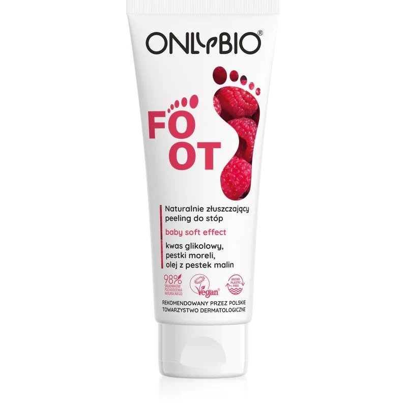 Фото - Засіб для очищення обличчя і тіла OnlyBio, Foot, naturalnie złuszczający peeling do stóp, 75 ml