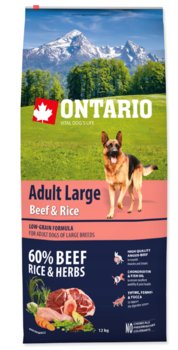 Ontario- adult large beef & rice 12kg - Ontario