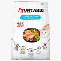 Ontario Cat Hair & Skin sucha karma łosoś i kurczak 2kg
