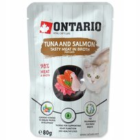 ONTARIO saszetka tuńczyk i łosoś w rosole 80g (213-3073)