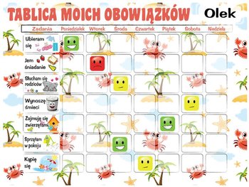 Oobrazy, tablica motywacyjna Na plaży, 40x30 cm - Oobrazy
