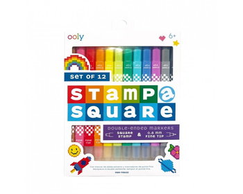 Ooly Cienkopisy z Pieczątkami Pixel Art Stamp-A-Square - Ooly