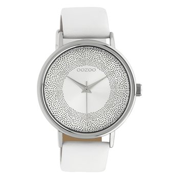 Oozoo damski zegarek na rękę biała skóra C10575 Timepieces damski zegarek analogowy kwarcowy UOC10575 - Oozoo