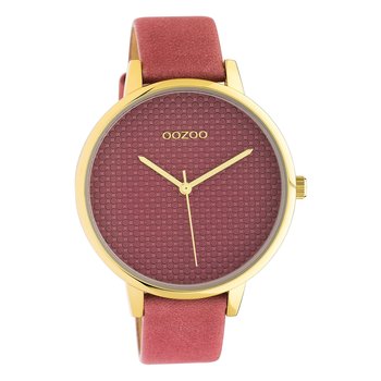 Oozoo damski zegarek na rękę różowa skóra C10591 Timepieces damski analogowy zegarek kwarcowy UOC10591 - Oozoo