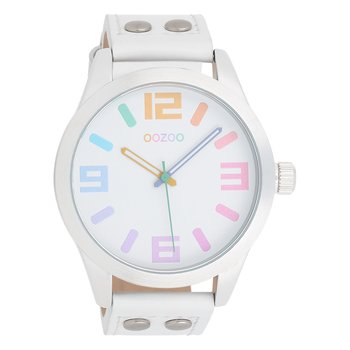 Oozoo damski zegarek na rękę Timepieces Analog Leather biały UOC1085A - Oozoo