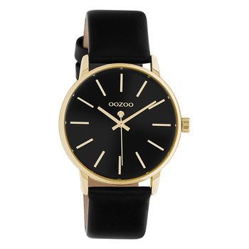 Oozoo damski zegarek na rękę Timepieces Analog Leather czarny UOC10840 - Oozoo