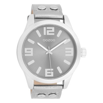 Oozoo damski zegarek na rękę Timepieces Analog Leather srebrny UOC1082A - Oozoo