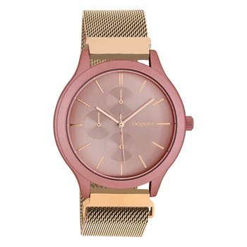 Oozoo Damski zegarek na rękę Timepieces Analog Metal różowe złoto UOC10687 - Oozoo