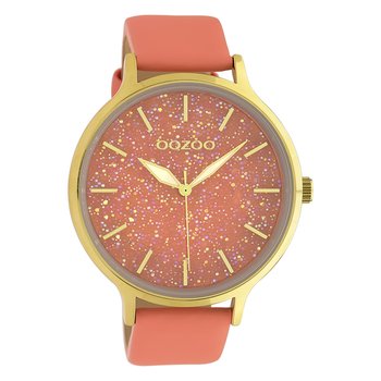 Oozoo damski zegarek na rękę Timepieces Analog skóra brzoskwiniowy różowy UOC10660 - Oozoo