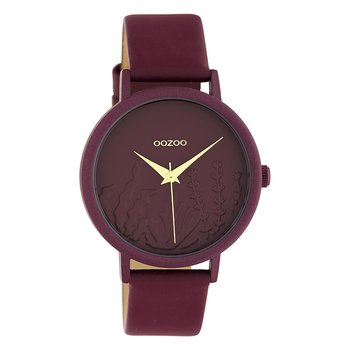 Oozoo damski zegarek na rękę Timepieces Analog skóra fioletowy UOC10609 - Oozoo