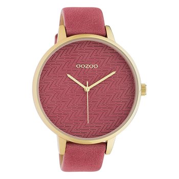 Oozoo damski zegarek na rękę Timepieces analogowy skóra czerwony UOC10405 - Oozoo