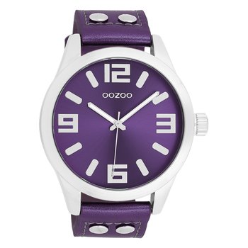 Oozoo damski zegarek na rękę Timepieces analogowy skóra fioletowy UOC1080A - Oozoo