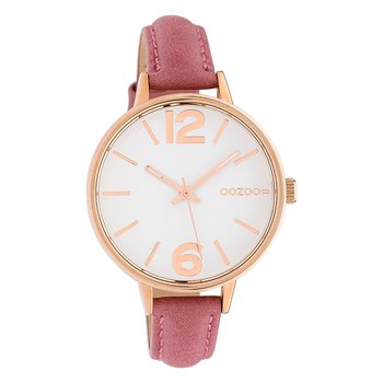 Oozoo damski zegarek na rękę Timepieces analogowy skóra różowy UOC10456 - Oozoo