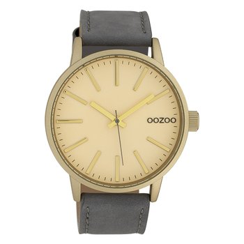 Oozoo Damski zegarek na rękę Timepieces analogowy Skóra szary UOC10013 - Oozoo