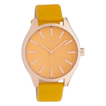 Oozoo damski zegarek na rękę Timepieces analogowy skóra żółty UOC10466 - Oozoo