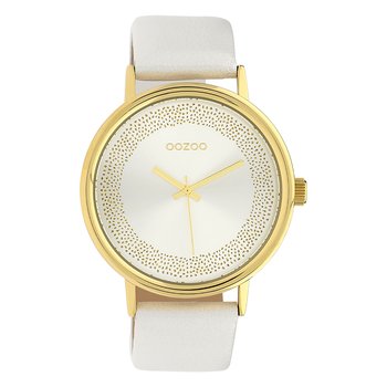 Oozoo damski zegarek na rękę Timepieces analogowy skórzany biały UOC10095 - Oozoo