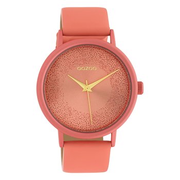 Oozoo damski zegarek na rękę Timepieces analogowy skórzany brzoskwiniowy różowy UOC10580 - Oozoo