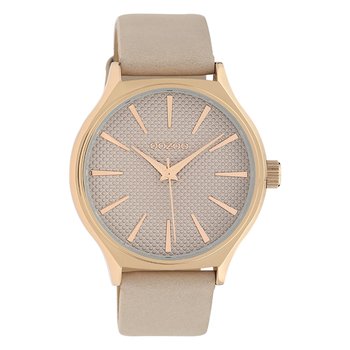 Oozoo damski zegarek Timepieces analogowy skórzany taupe hellbraun UOC10106 - Oozoo