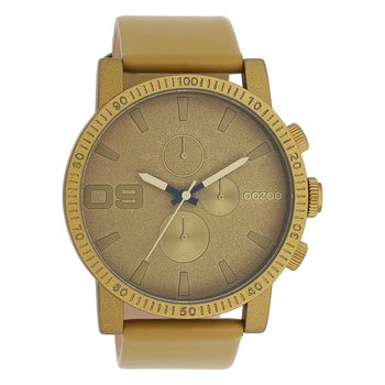 Oozoo Timepieces Zegarki unisex Zegarki analogowe Skórzane oliwkowe UOC11217 - Oozoo