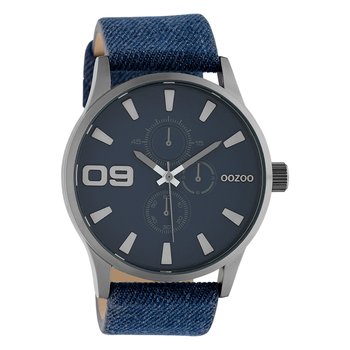 Oozoo Unisex Zegarek na rękę Timepieces Analog Skóra ciemnoniebieski UOC10345 - Oozoo
