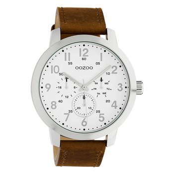 Oozoo unisex zegarek na rękę Timepieces skóra analogowy brązowy UOC10505 - Oozoo